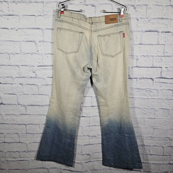 LeMore Vintage Jeans 90s Y2K Hip Hop Buttons size 13 Low Waist Bell Sequin - Picture 5 of 7